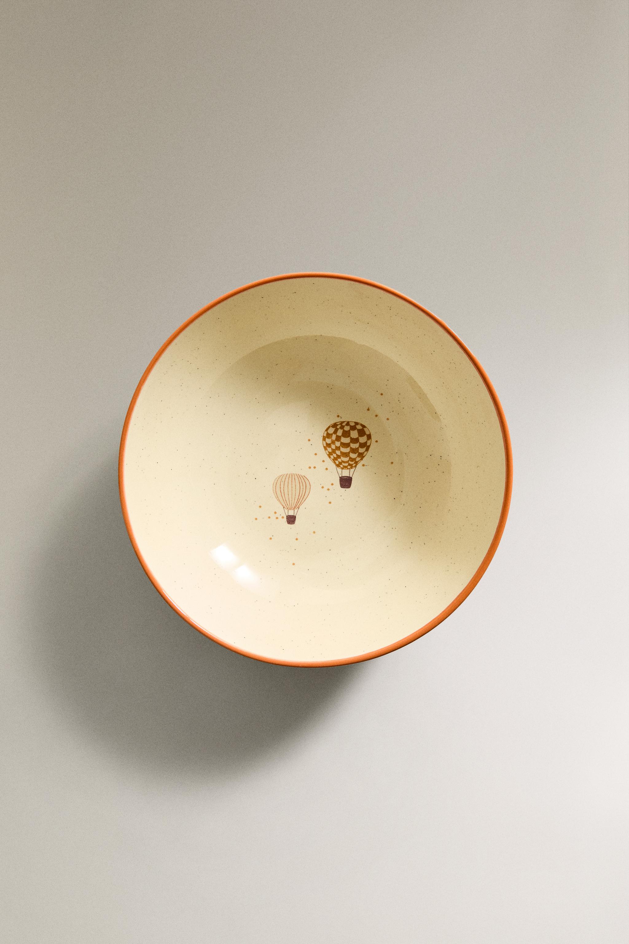 CHILDREN'S CERAMIC HOT AIR BALLOON BOWL